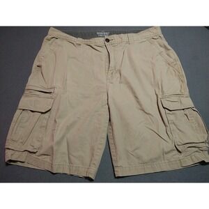 Rugged Trails Cargo Shorts Men 40/10 Khaki Hiking Activity Boating Beach Comfort